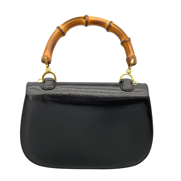 グッチ GUCCI バンブー トップハンドルバッグ 000・2113・0633 ブラック レザー レディース