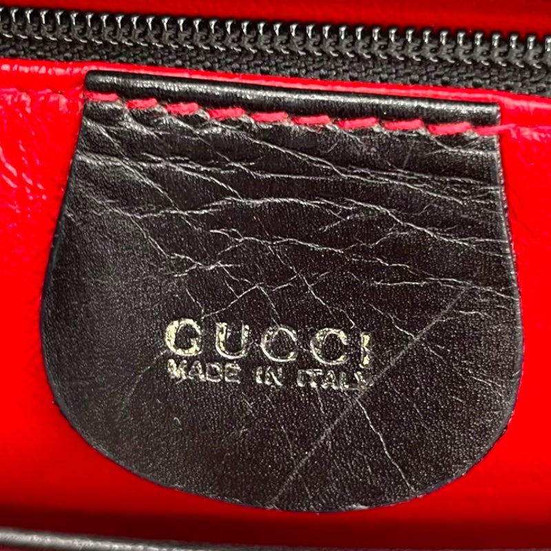 グッチ GUCCI バンブー トップハンドルバッグ 000・2113・0633 ブラック レザー レディース