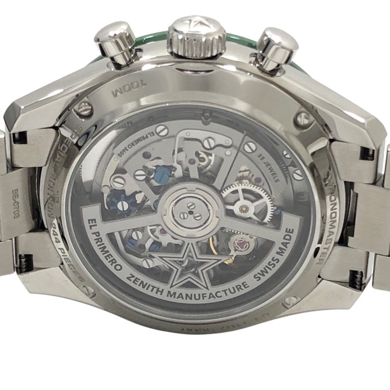ゼニス ZENITH クロノマスタースポーツ YOSHIDAスペシャルモデル 03.3107.3600/56.M3100 グリーン SS 自動巻き メンズ 腕時計