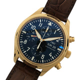 インターナショナルウォッチカンパニー IWC パイロットウォッチ クロノグラフ IW371713 ブラック K18PG/レザーストラップ メンズ 腕時計