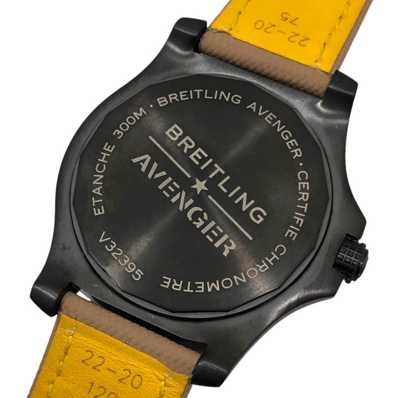 ブライトリング BREITLING アベンジャー オートマチック GMT45ナイトミッション  V32395 チタン/レザーストラップ 自動巻き メンズ 腕時計