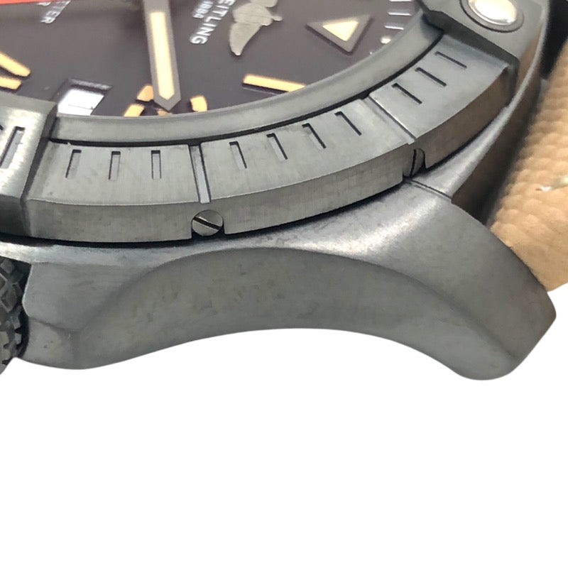 ブライトリング BREITLING アベンジャー オートマチック GMT45ナイトミッション  V32395 チタン/レザーストラップ 自動巻き メンズ 腕時計