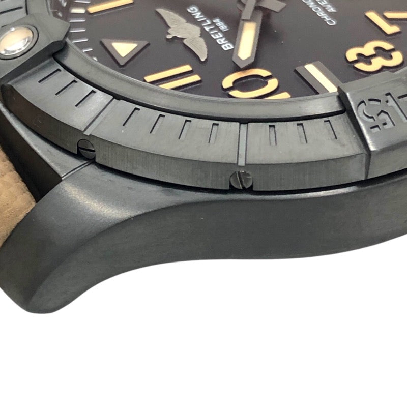 ブライトリング BREITLING アベンジャー オートマチック GMT45ナイトミッション  V32395 チタン/レザーストラップ 自動巻き メンズ 腕時計
