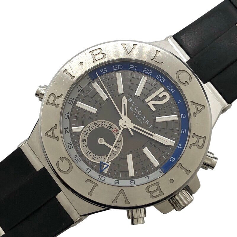 ブルガリ BVLGARI ディアゴノ　GMT DG40SGMT ステンレススチール メンズ 腕時計