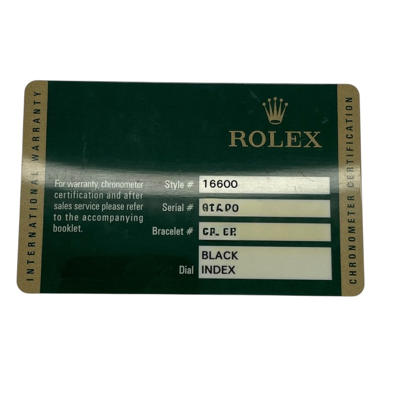 ロレックス ROLEX シードゥエラー 16600 ブラック SS 自動巻き メンズ 腕時計