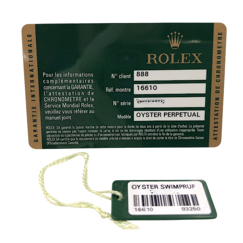 ロレックス ROLEX サブマリーナ 16610 ブラック×シルバー ステンレス メンズ 腕時計