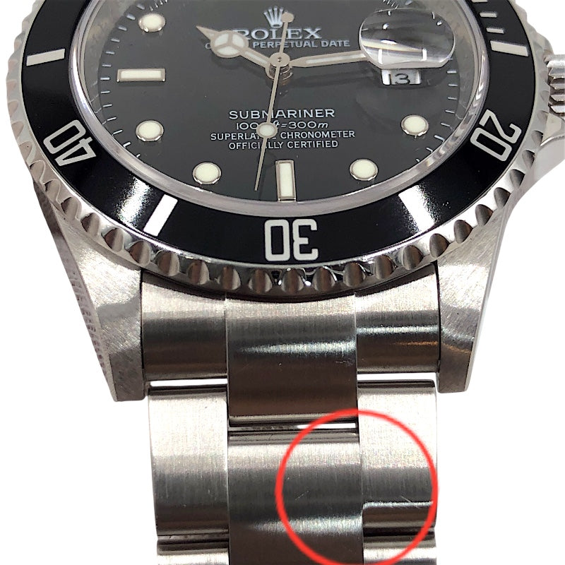 ロレックス ROLEX サブマリーナ 16610 ブラック×シルバー ステンレス メンズ 腕時計