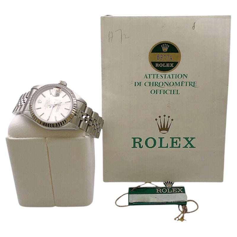 ロレックス ROLEX デイトジャスト 69174 シルバー SS/WG レディース 腕時計