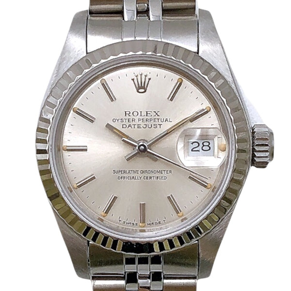 ロレックス ROLEX デイトジャスト 69174 シルバー SS/WG レディース 腕時計
