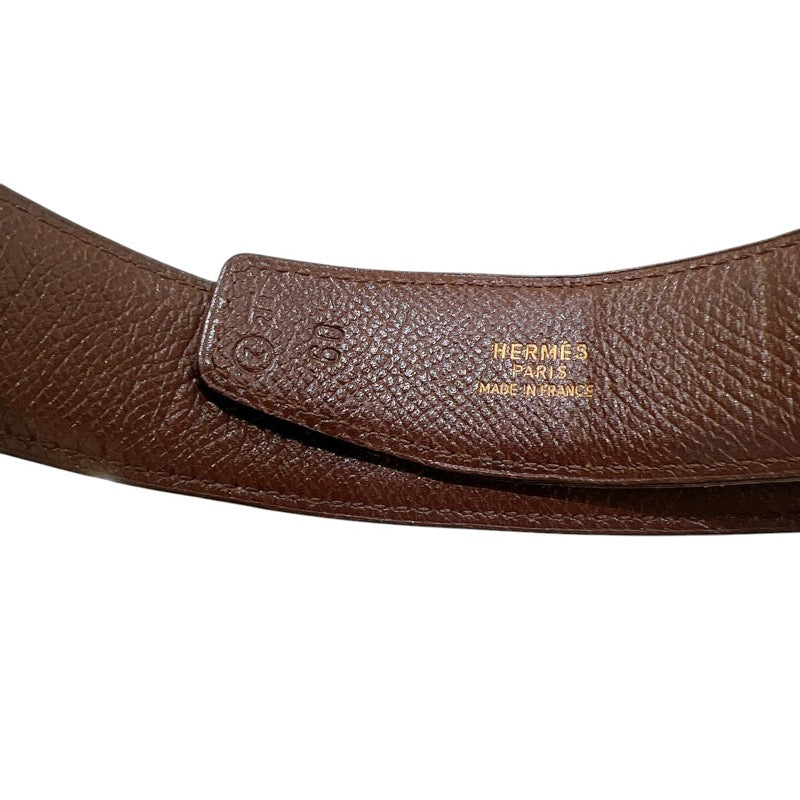 エルメス HERMES コンスタンス　Hベルト  〇Z刻 ブラック・ブラウン・ゴールド金具 ボックスカーフ レディース ベルト