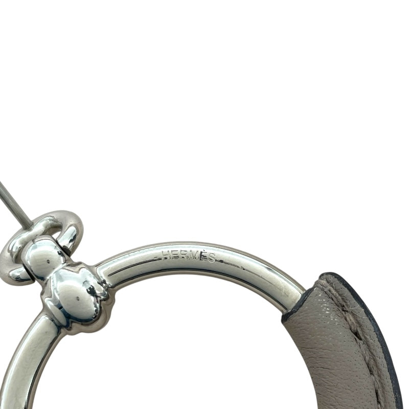 エルメス HERMES ループピアス グレー SV金具 メタル・スイフト