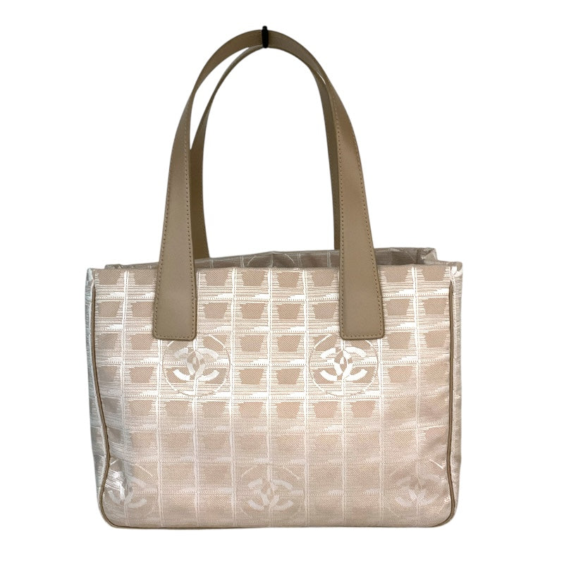 シャネル CHANEL ニュートラベルライントートバッグPM A20457 ベージュ ナイロンジャガード レディース トートバッグ