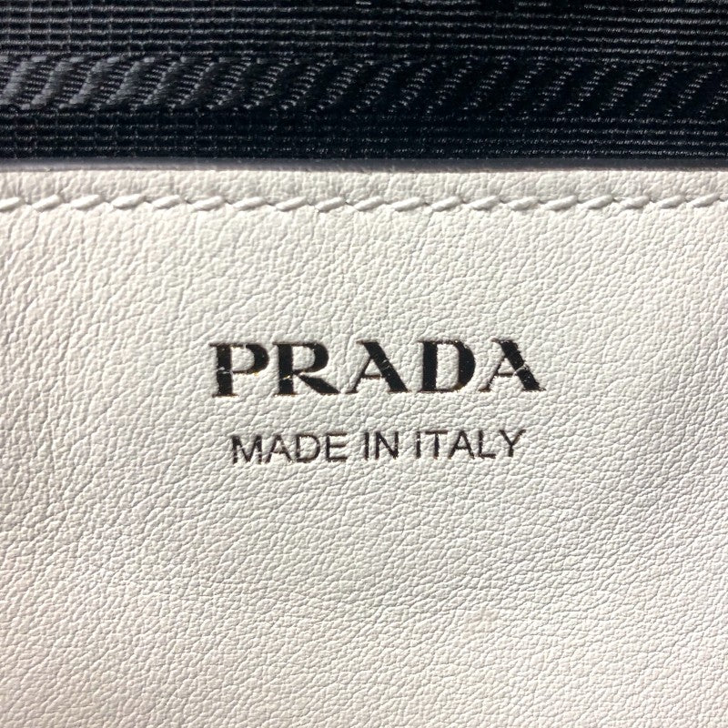 プラダ PRADA ダーリン ハンドバッグ 1BA451 ホワイト ゴールド金具 ソフトグレインレザー レディース ハンドバッグ