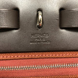 エルメス HERMES エールバッグジップPM Z刻 ブラウン シルバー金具 トワル レディース ショルダーバッグ