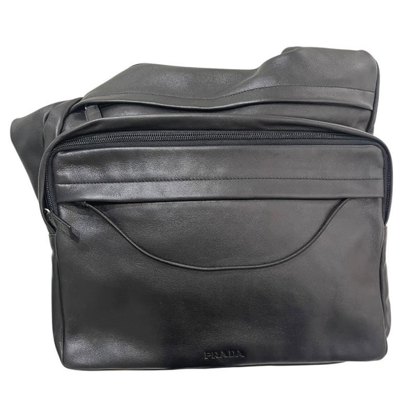 プラダ PRADA ショルダーバッグ ブラック レザー メンズ ショルダーバッグ