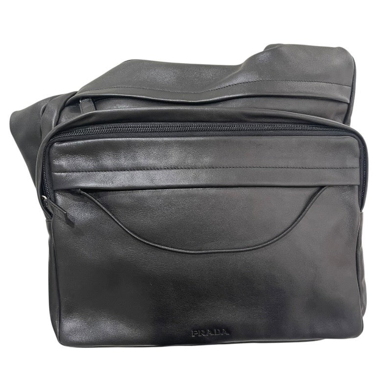 プラダ PRADA ショルダーバッグ ブラック レザー メンズ ショルダーバッグ