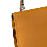 ヴァレクストラ VALEXTRA マイクロ イジィデ オレンジ シルバー金具 レザー レディース ショルダーバッグ