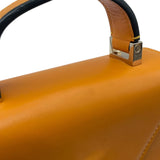 ヴァレクストラ VALEXTRA マイクロ イジィデ オレンジ シルバー金具 レザー レディース ショルダーバッグ