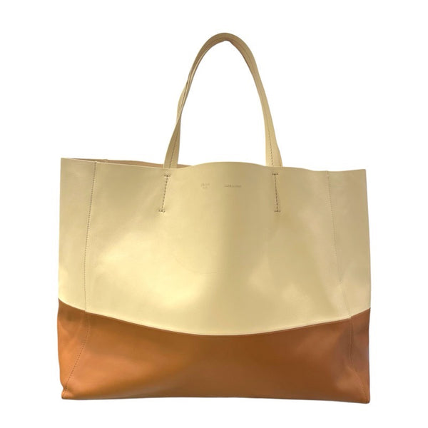 セリーヌ CELINE ホリゾンタルカバ ブラウン・ベージュ レザー レディース トートバッグ