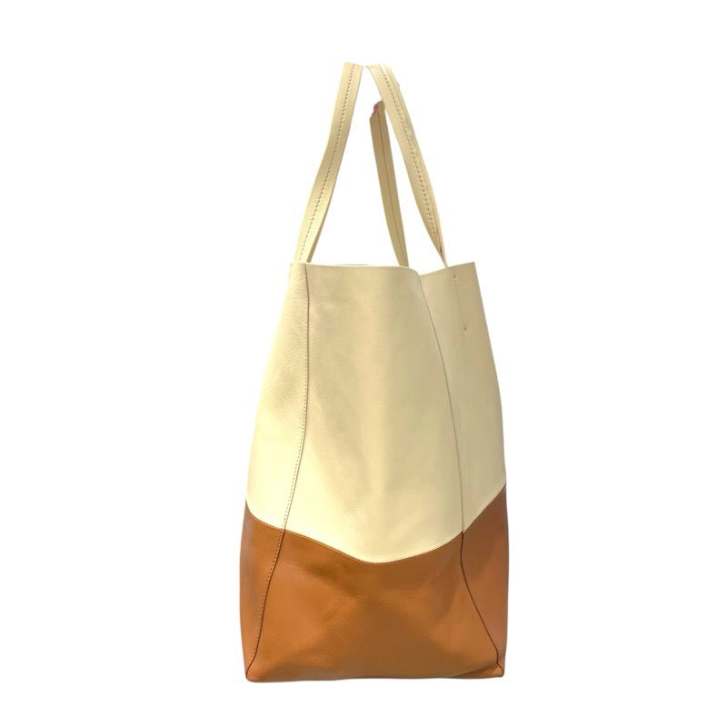 セリーヌ CELINE ホリゾンタルカバ ブラウン・ベージュ レザー レディース トートバッグ
