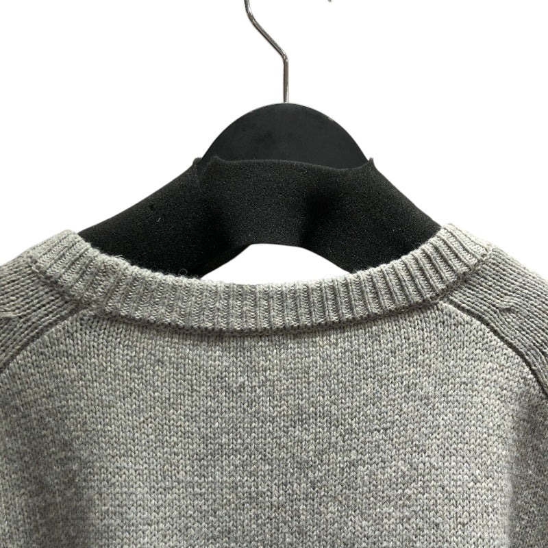 セリーヌ CELINE トリオン刺繡ボーダーニットセーター 2AH80322U グレー ウール メンズ ニット