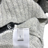 セリーヌ CELINE トリオン刺繡ボーダーニットセーター 2AH80322U グレー ウール メンズ ニット