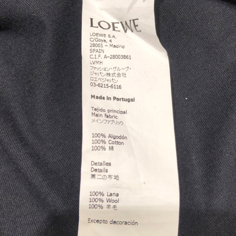 ロエベ LOEWE バックロゴプリントTシャツ H6109900PC BLK コットン メンズ 半袖Ｔシャツ