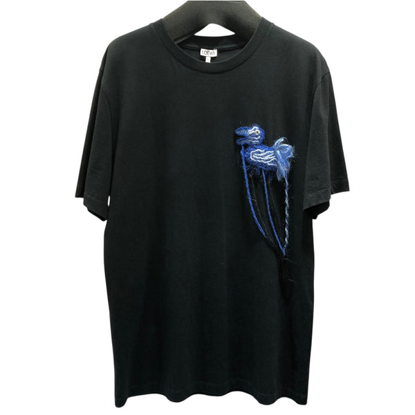 ロエベ LOEWE バックロゴプリントTシャツ H6109900PC BLK コットン メンズ 半袖Ｔシャツ