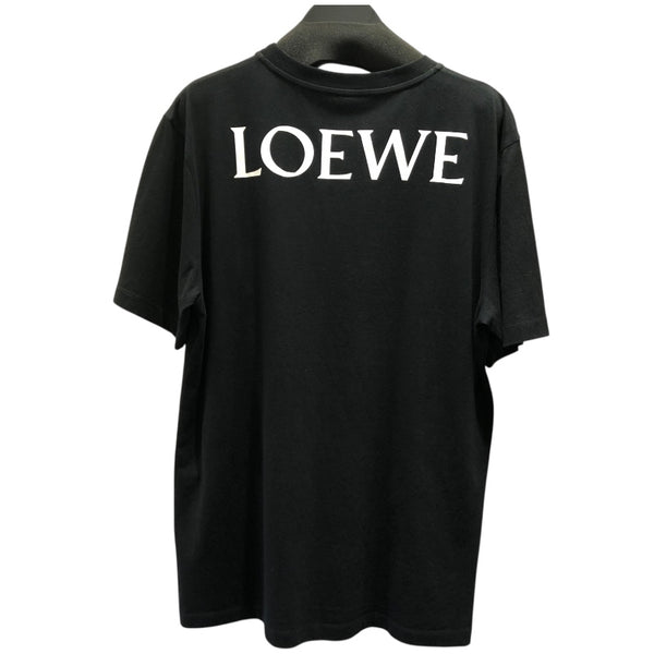 ロエベ LOEWE バックロゴプリントTシャツ H6109900PC BLK コットン メンズ 半袖Ｔシャツ