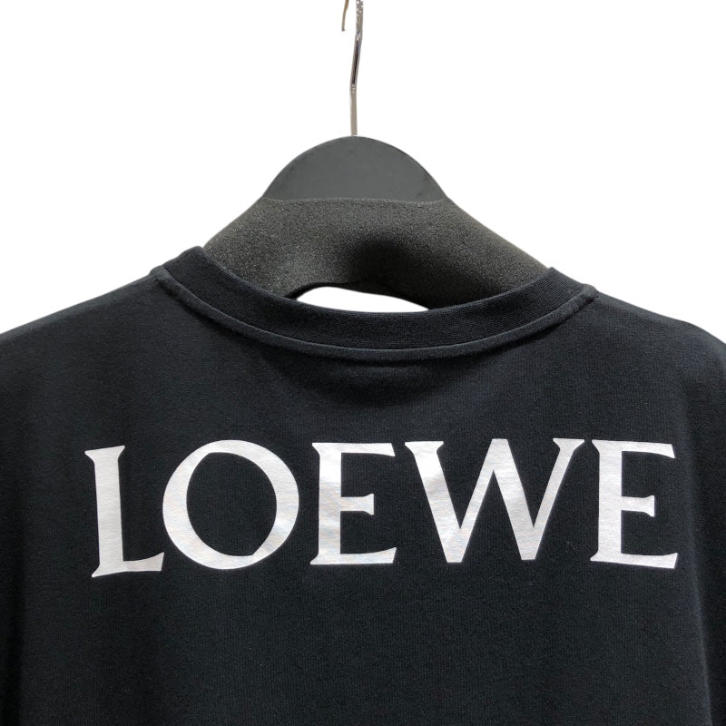 ロエベ LOEWE バックロゴプリントTシャツ H6109900PC BLK コットン メンズ 半袖Ｔシャツ