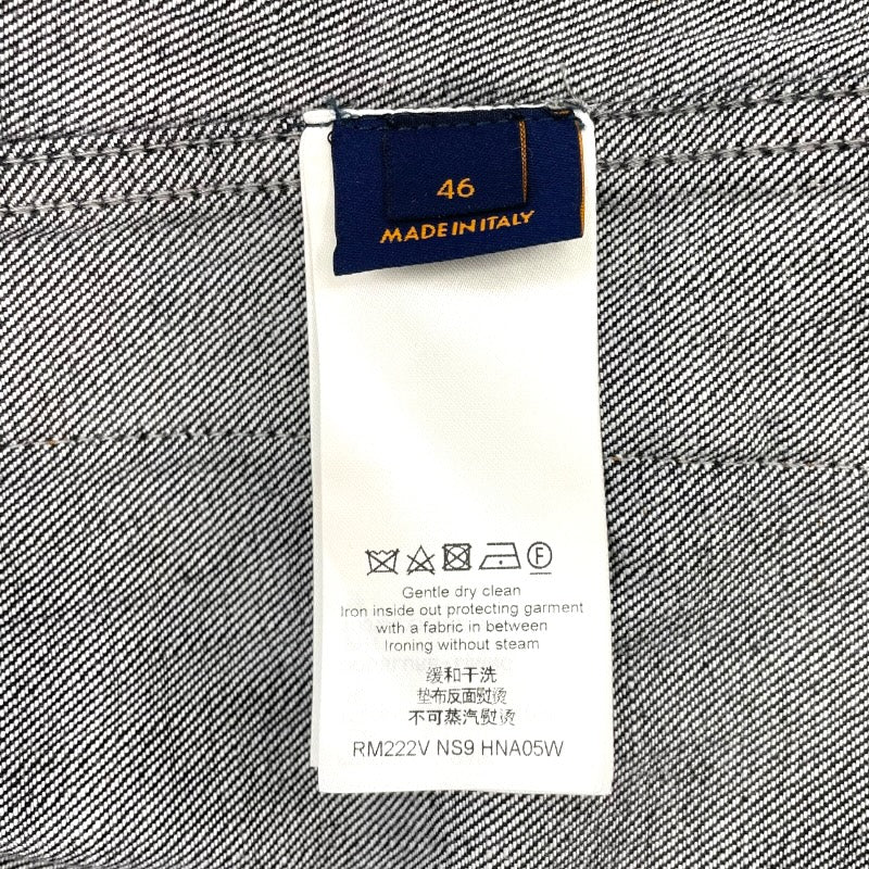 ルイ・ヴィトン LOUIS VUITTON カラコラムデニムジャケット HNA05 ブラック コットン メンズ デニムジャケット