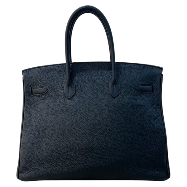 エルメス HERMES バーキン35 □Q刻（2013年製） ブラック シルバー金具 トゴ ユニセックス ハンドバッグ