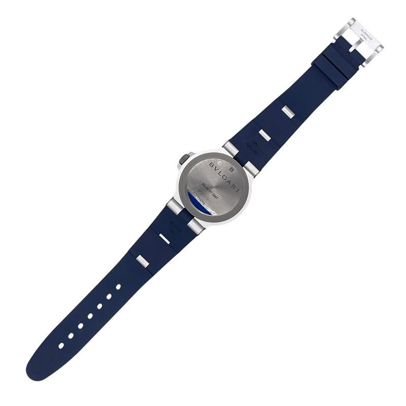 ブルガリ BVLGARI アルミニウム GMT BB40ATGMT ブルー アルミニウム/ラバーベルト 自動巻き メンズ 腕時計