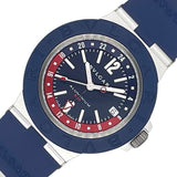 ブルガリ BVLGARI アルミニウム GMT BB40ATGMT ブルー アルミニウム/ラバーベルト 自動巻き メンズ 腕時計
