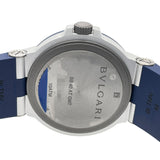 ブルガリ BVLGARI アルミニウム GMT BB40ATGMT ブルー アルミニウム/ラバーベルト 自動巻き メンズ 腕時計