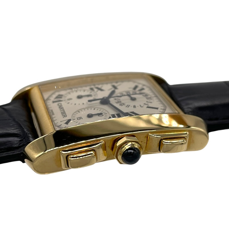 カルティエ Cartier タンク フランセーズ クロノリフレックスXL W5000556 アイボリー K18YG/社外ベルト/純正尾錠 ク |  中古ブランドリユースショップ OKURA(おお蔵)