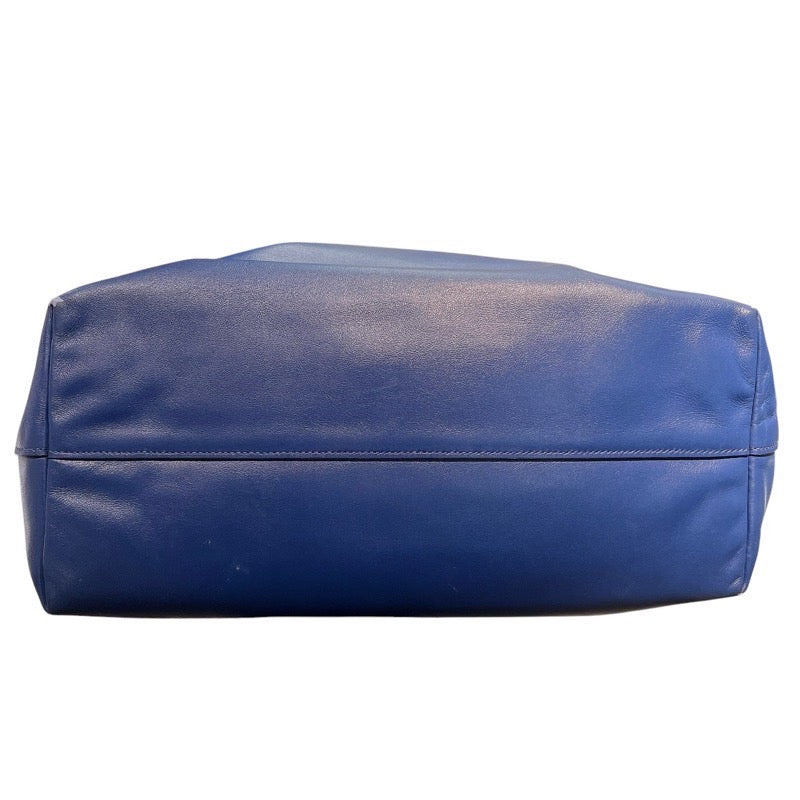 プラダ PRADA トートバッグ BN2865 ブルー シルバー金具 レザー