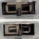フェンディ FENDI ピーカブー ミディアム セレリア 8BN210 シルバー  レザー レディース ショルダーバッグ