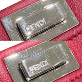 フェンディ FENDI ピーカブーアイコニックス 8BN244 レッド  レザー×パイソン レディース ショルダーバッグ