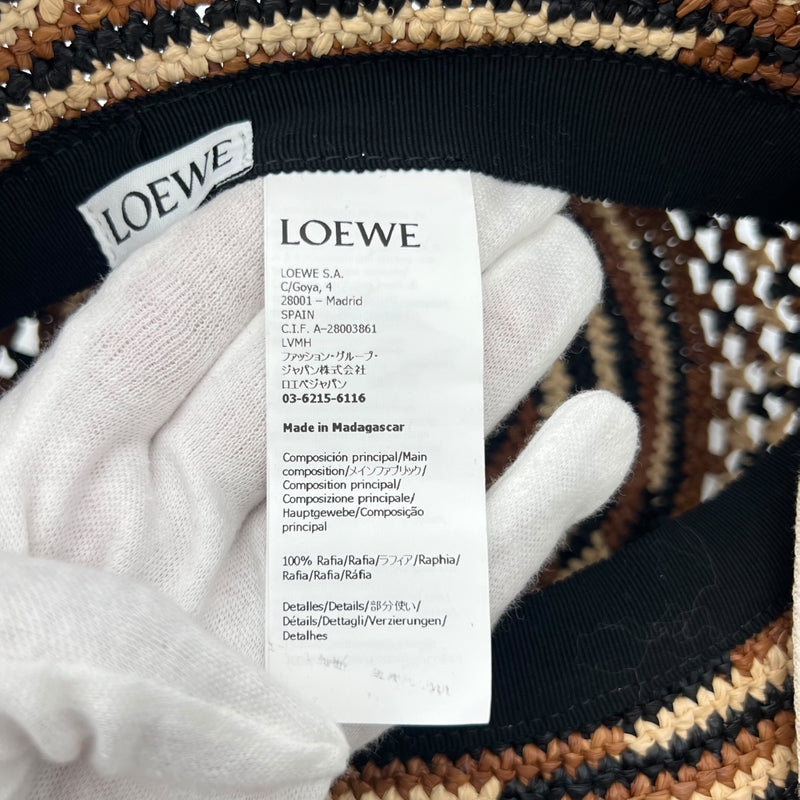 ロエベ LOEWE レザー ロゴラフィアハット K820HB1XA2 マルチカラー ラフィア100％ レディース その他ファッション雑貨