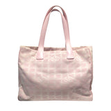 シャネル CHANEL ニュートラベルライントートMM A15991 ピンク ナイロンジャガード レディース トートバッグ