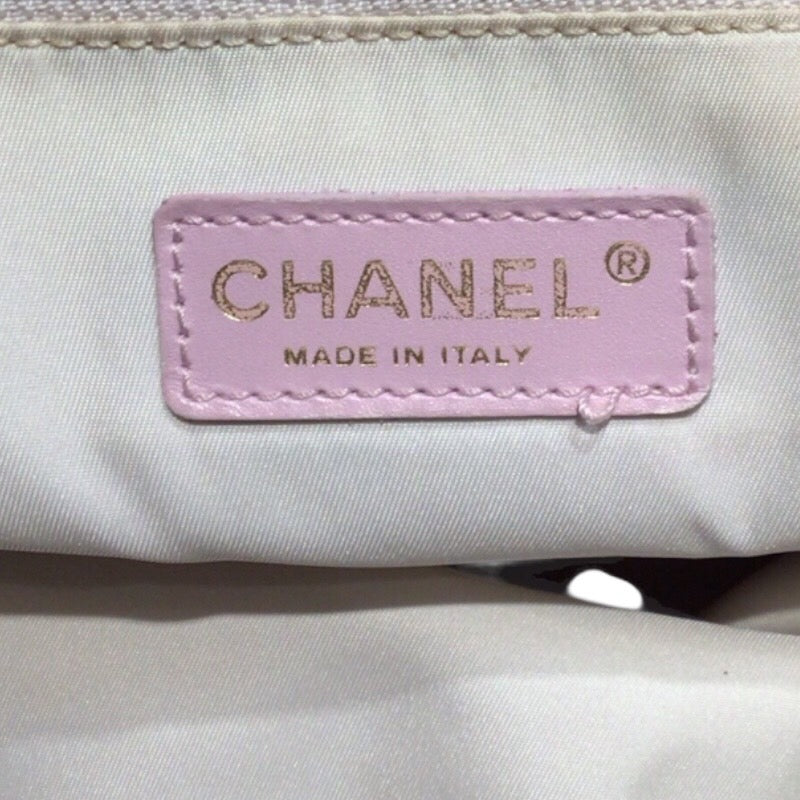 シャネル CHANEL ニュートラベルライントートMM A15991 ピンク ナイロンジャガード レディース トートバッグ