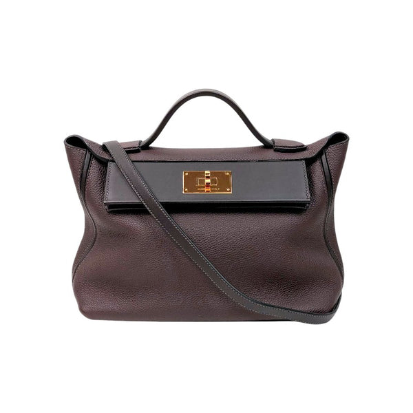 エルメス HERMES ヴァンキャトル29 Z刻 ショコラ ゴールド金具 トリヨン レディース 2wayハンドバッグ