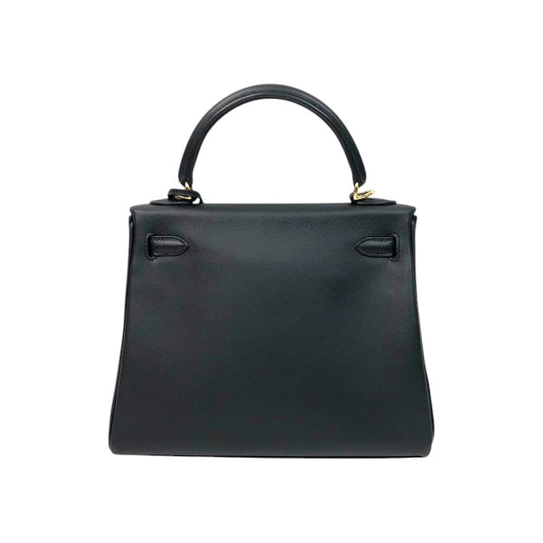 エルメス HERMES ケリー25 内縫い B刻 ブラック ゴールド金具 ヴォースイフト レディース 2wayハンドバッグ