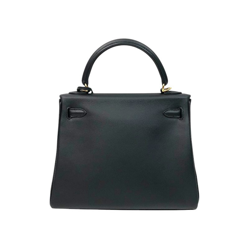 エルメス HERMES ケリー25 内縫い B刻 ブラック ゴールド金具 ヴォースイフト レディース 2wayハンドバッグ