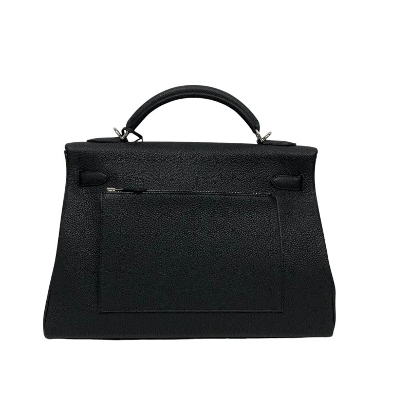 エルメス HERMES ケリー42 マキシ W刻 ブラック シルバー金具 トゴ レディース ハンドバッグ