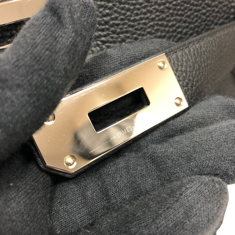 エルメス HERMES ケリー42 マキシ W刻 ブラック シルバー金具 トゴ レディース ハンドバッグ