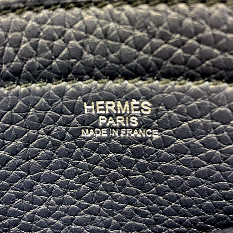 エルメス HERMES カバセリエ31 ヴェルソ Z刻 ブラック×ブルーニュイ トリヨン レディース トートバッグ