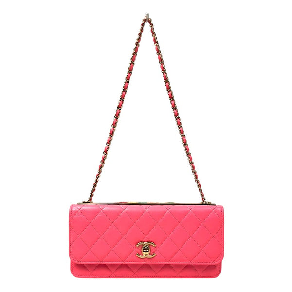 シャネル CHANEL トレンディCCフォンショルダー AP3499 ピンク ゴールド金具 ラムスキン レディース ショルダーバッグ