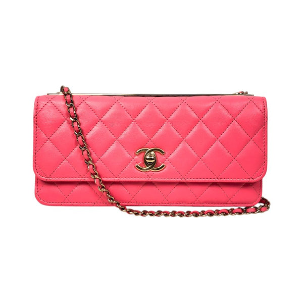 シャネル CHANEL トレンディCCフォンショルダー AP3499 ピンク ゴールド金具 ラムスキン レディース ショルダーバッグ